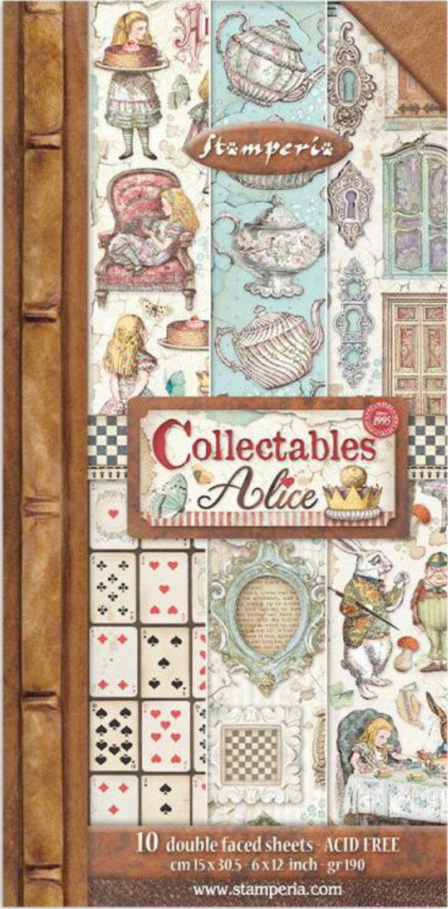 Stamperia Collectables 15 x 30 cm Alice door het kijkglas